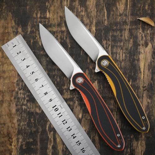 Petrified fish PF858 D2 steel new folding knife G10 handle outdoor camping survive hunting EDC tool pocket knives