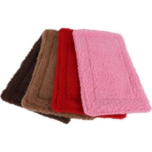 Small Animal Blanket Mat Hamster Rabbit Cat Kitten House Pad Quilt Double Sided Fleece Warm Nest Bedding Cover Pet Accessories