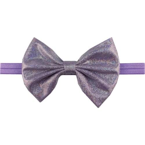 10 pcs/lot , 5 inch soft bronzing shiny bow hair with a classic childrens glossy headband hair accessories