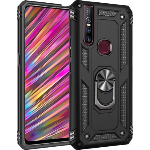 Anti Fall Phone Case For VIVO V15 Y17 Y15 Y12 Pro NEX S A X21 X23 X27 Shockproof Heavy Magnetic Ring Bracket Protection Cover
