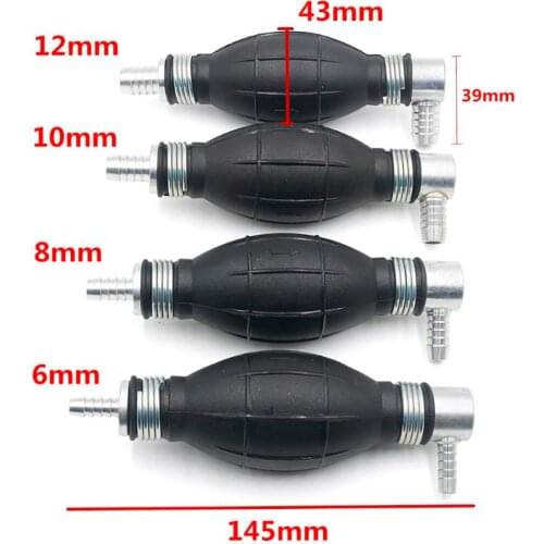 Rubber pear for fuel transfer with corner fitting (6mm/8mm/10mm/12mm), hand pear, pump for pumping liquids
