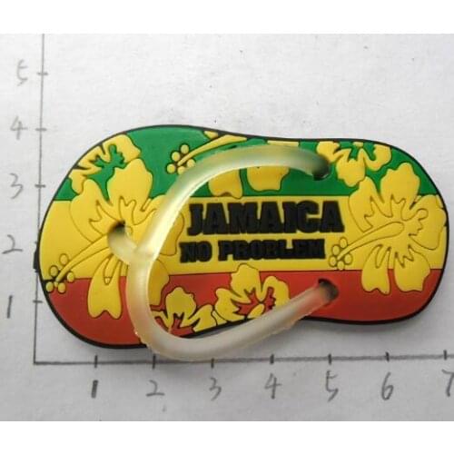 North American travel souvenirfridge magnet, Jamaica travel souvenir message sticker feature slippers travel gift
