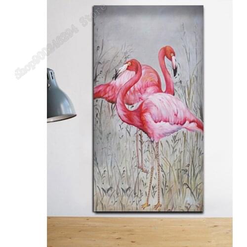 Modern Nordic diamond mosaic bird love Flamingo diamond embroidery Full round rhinestone Diamond painting stickers FF2492