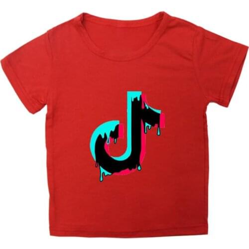 Tik Tok Children Clothing Summer Girls T-shirts Baby Boys Sports Short Sleeve Tops Tees Shirt Kids Clothes 3-15T Gray Purple