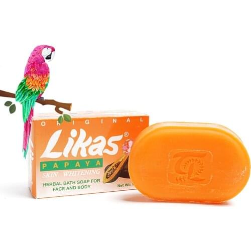 Likas Original Papaya Skin Whitening Lightening Moisturizing Herbal Soap 135g for Body or Face Cleanser