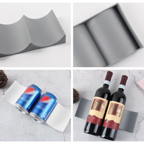 Wine Rack Stackable Bottle Holder Countertop Wine Bottle Rack Wine Bottle Can Organizer For Tabletop Pantry Cabinet Refrigerator