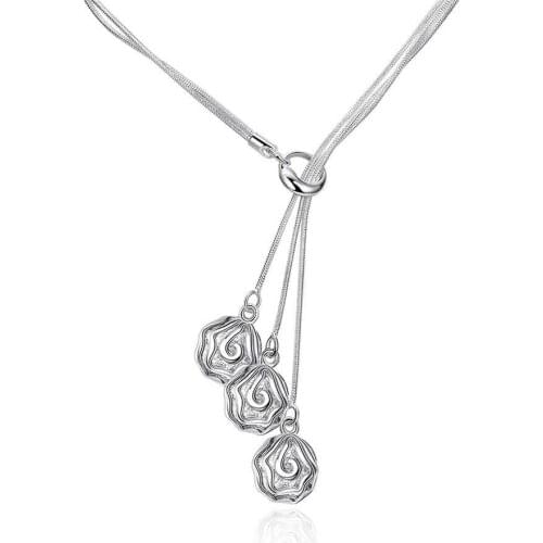 Hight Quality Silver Plated Necklace For Women Handmade Low Price Mme collier