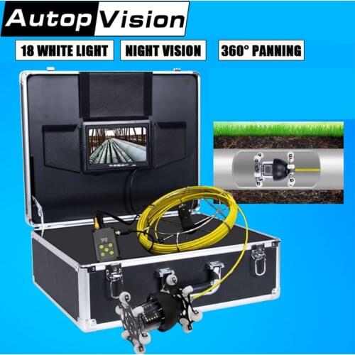 WP360 Industrial endoscope Pipe Inspection Camera 20M 65ft Cable wire with display Monitor Video Borescope with DVR Waterproof