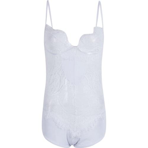 Women Lace Leotard Tops Jumpsuit Lingerie Sleeveless Backless Stretch Lace sexy Bodysuits