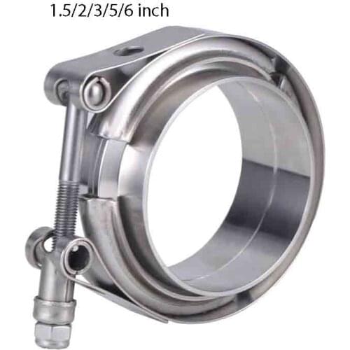 1.5/2/3/5/6 inch Stainless Steel Exhaust V Band Clamp Male Female Flange Assembly High Quality