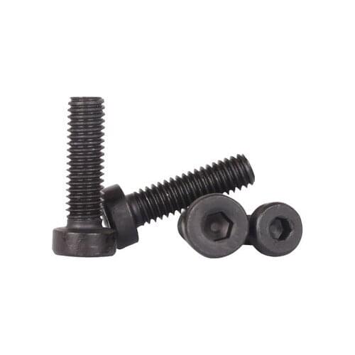 2pcs M16 Allen short head screws hex socket thin head screw mechanical bolts carbon steel bolt black color 30mm-50mm length