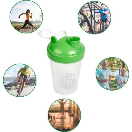 400ml Shaker Bottle Sports Whey Protein Mixing Bottle with Stirring Ball Bottle