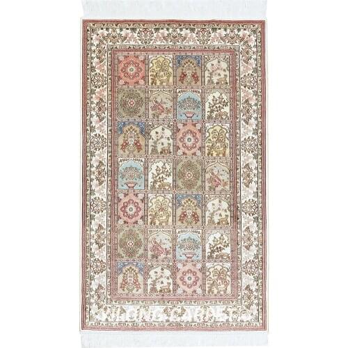 YILONG 3'x5' tabriz carpet vantage silk four seasons exquisite wholesale oriental rug (LH855B3x5)