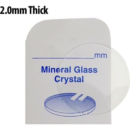 99PCS 2.0mm Thick Flat Mineral Watch Glass Select Size from 24mm to 40mm for Watchmakers and Watch Repair
