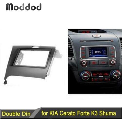 DOUBLE DIN Car Radio Fascia for KIA Cerato Forte 2013 K3 Stereo Fascia Dash CD Trim Installation Kit