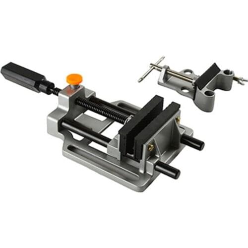 100mm Quick Release Drill Vise Heavy-duty Die-cast Aluminum Alloy Release Button for Drill Presses Work Benches
