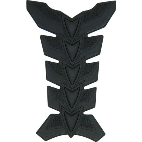 Black 3D Rubber Decales Motorcycle FUEL GAS Tank Pad Protector Stickers