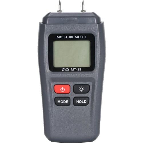Digital Wood Moisture Meter Handheld LCD Lumber Damp Detector Portable Humidity Content Tester Range 1%~99% with 2 Pin Probe