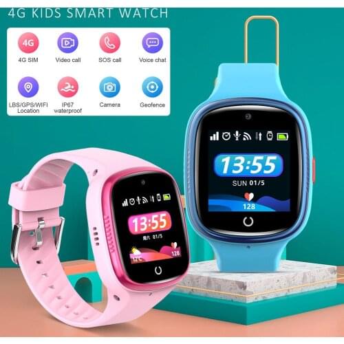 Kids Smart Watch 4G WiFi GPS LBS Tracker SOS Emergency Call For Android/iPhone IOS Waterproof Smart Band For Kids Christmas Gift