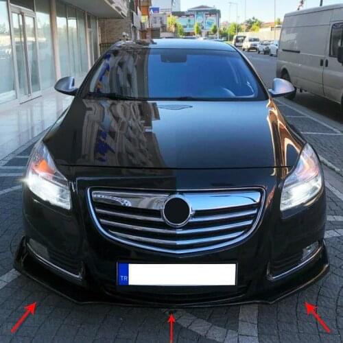 Opel Insignia Front Bumper Attachment 2009 2010 2011 2012 2013 Gloss Black 3 Pcs