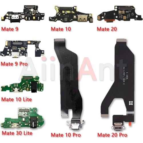 USB Charger Board Port Connector Mic PCB Dock Charging Flex Cable For Huawei Mate 7 8 9 10 20 20X 30 Lite Pro 4G 5G Phone Parts