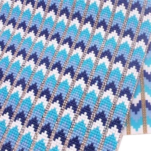 Hot-melt adhesive mesh drill Resin glass rhinestone Four-color wave adhesive mesh drill