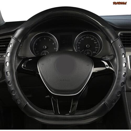 KAHOOL Microfiber Leather Car Steering Wheel Cover For Renaults Duster Megane 2 3 koleos Logan sandero Scenic 2