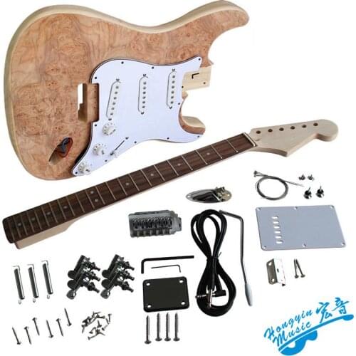 Electric guitar making material accessories tree willow veneer electric guitar eucalyptus body American hard maple neck