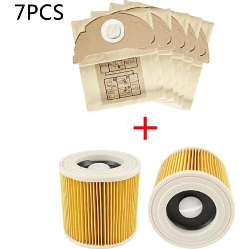 Vacuum Cleaner Dust Filter Paper Bag Replacement For Karcher WD2250 A2004 A2054 MV2 MV3 WD3 Efficient Dust Collection Bags