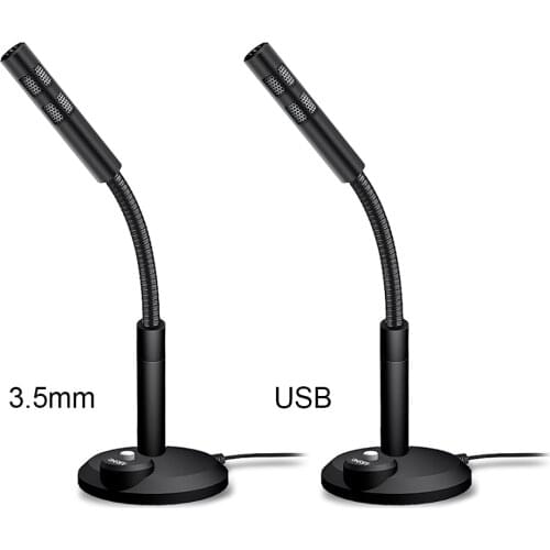 VODOOL Adjustable Computer Desktop Microphone Portable Gaming Studio Speech Live Microphone Stand Mic with Holder for Desktop PC