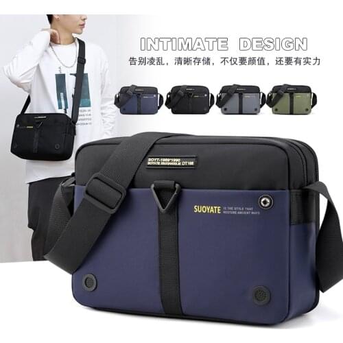 Mens bags Casual Waterproof Oxford Bags Horizontal Shoulder Bags Messenger Bags Mens Diagonal Backpack Crossbody Bags