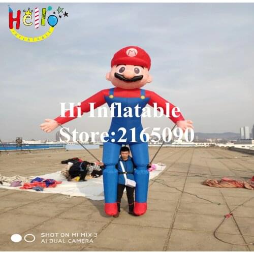 3.5 m high street festival parade decoration inflatable walking puppet man cartoon costume