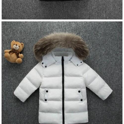 New 2019TNhickened Girls Winter Jackets 2-6t Children Outer Winter Coats Duck Down Coat for Boys Parka 4 Colour Snow Wear