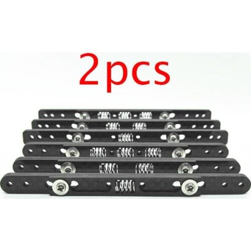 2Pcs Front/Rear Carbon Fiber Reinforcing Plate With Spring for Tamiya Mini 4WD Car Model