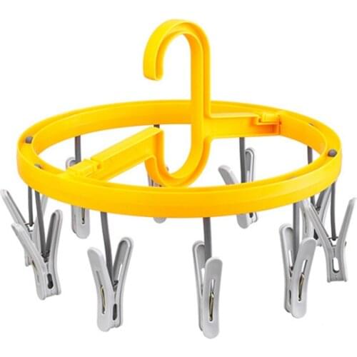 Superimposed Hanging Windproof Drying Rack With Small Clips Socks And Underwear Drying Clips Round Drying Racks