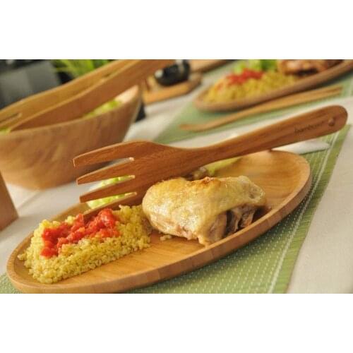 Bambum BUPO01 Porchini-Serving Fork, Brown