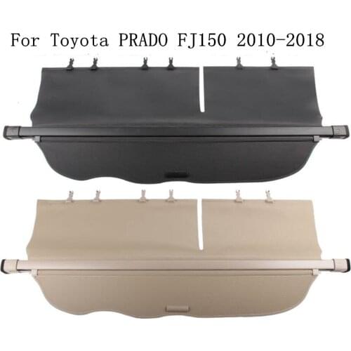 Car Rear Trunk Security Shield Cargo Screen Shield shade Cover Fits For 10-18 Toyota PRADO FJ150 2010-2018