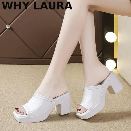 New summer slippers 2021 Womens chunky heels platform outdoor slippers waterproof sandals platform sexy slippers designer slidi