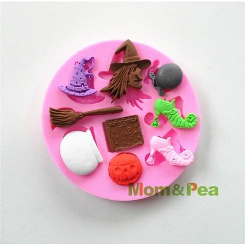 Mom&Pea 0528 Free Shipping Witch & Shoes Shaped Silicone Mold Cake Decoration Fondant Cake 3D Mold Food Grade Silicone Mould