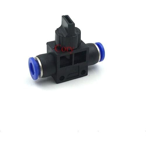 1pc HVFF-4/6/8/10/12mm Pneumatic quick joint Pu hose hose manual Switch type hand valve CZYC