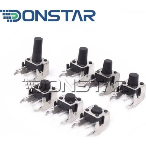 1000PCS/LOT PCB Momentary Tactile Tact Push Button Switch Right Angle With stent 6*6*4.3/5/6/7/8/9/12mm 6x6x4.3/5/6/7/8/9/12 MM