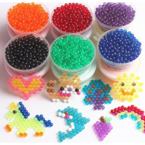 12 Colors Spray Beads Toys for Children 3d Puzzle Juguetes Water Sticky Beads Crystal Bead Educational Toys Brinquedos