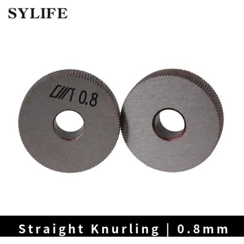2 pcs 8 x 28mm Single Straight Linear Knurl Wheel Knurling Tool 0.8mm Pitch