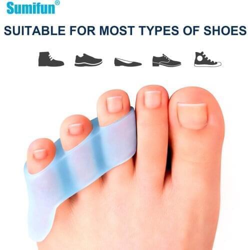 2pcs Three-hole Little Toe Separator Pain Relief Toe Straightener Protector Overlapping Toes Bunion Blister Foot Care Tool C1794