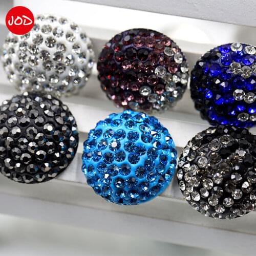 25mm Polymer Clay Rhinestones Buttons for Clothing Shank Handle Coat Jacket Women Button Clothes Sewing Accessories Dress