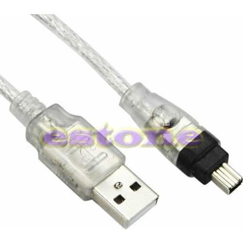 5ft NEW USB To Firewire iEEE 1394 4 Pin iLink Adapter Cable B85B