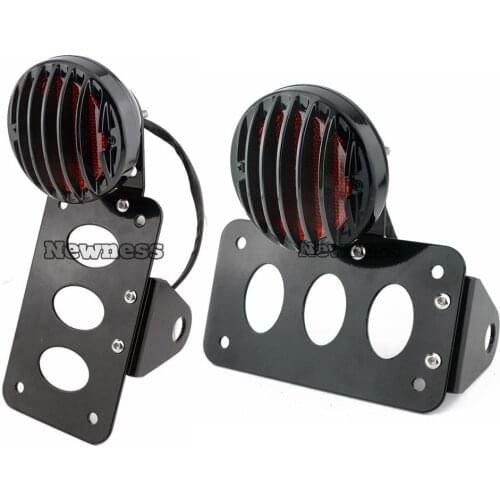 Motorbike Accessories Motorcycle Side Mount Tail Light License Number Plate Bracket Brake Lamp Rear Stop Light Universal