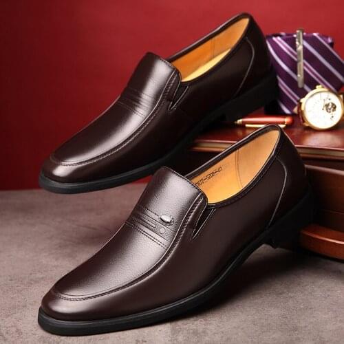 CIMIM Brand Mens Dress Shoes Men Loafers Fashion Soft Men Shoes Leather Business Wedding Shoes Men Winter Footwear Four Seasons