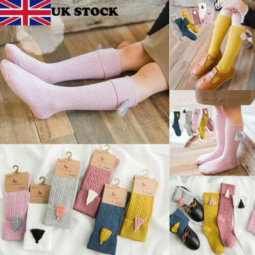 Baby Girl Toddler Kids Knee High Length Cotton School Stockings Winter Warm Tights 1-8 Years New