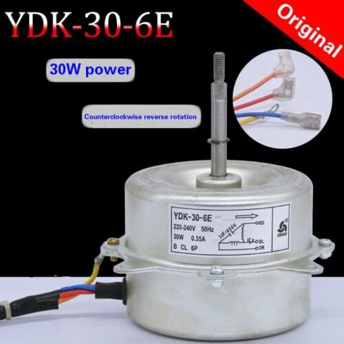 For Chigo air conditioning 1P1.5P2P extra-machine fan motor YDK-30-6E motor 30W reverse rotation outer motor